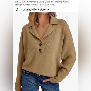 Chic V-Neck Brown Sweater